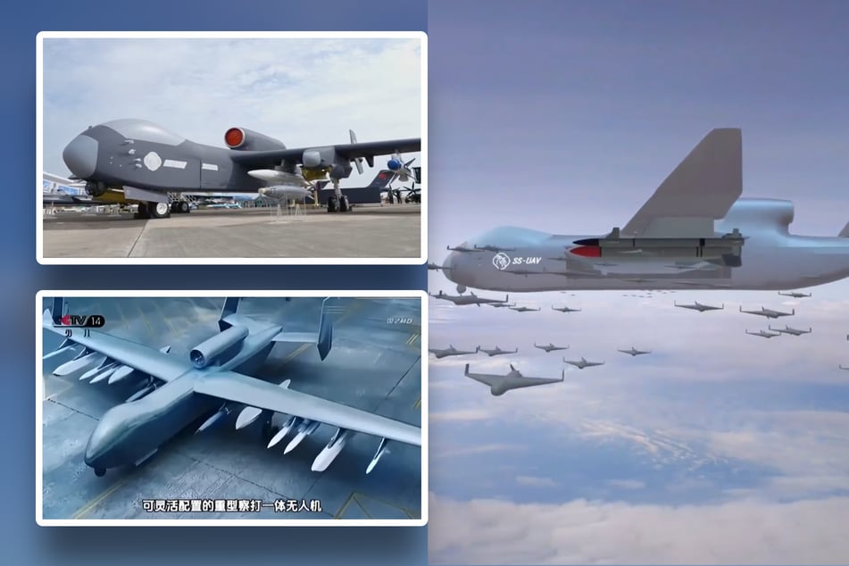 "Nave nodriza enjambre" con cientos de drones kamikaze: China presenta un nuevo mega dron