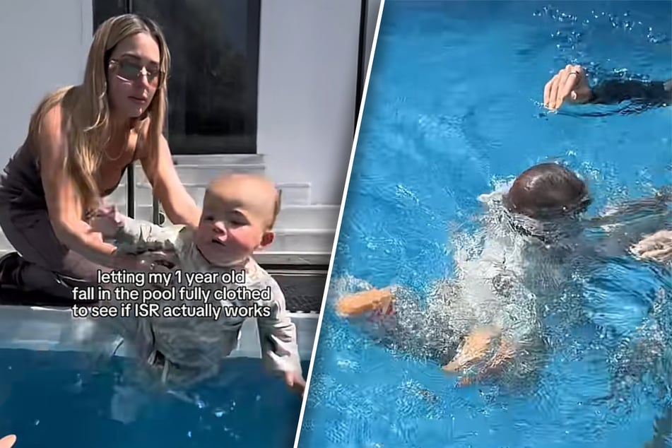 Mutter schmeißt Säugling in Pool: Was dann passiert, sorgt für fassungslose Gesichter