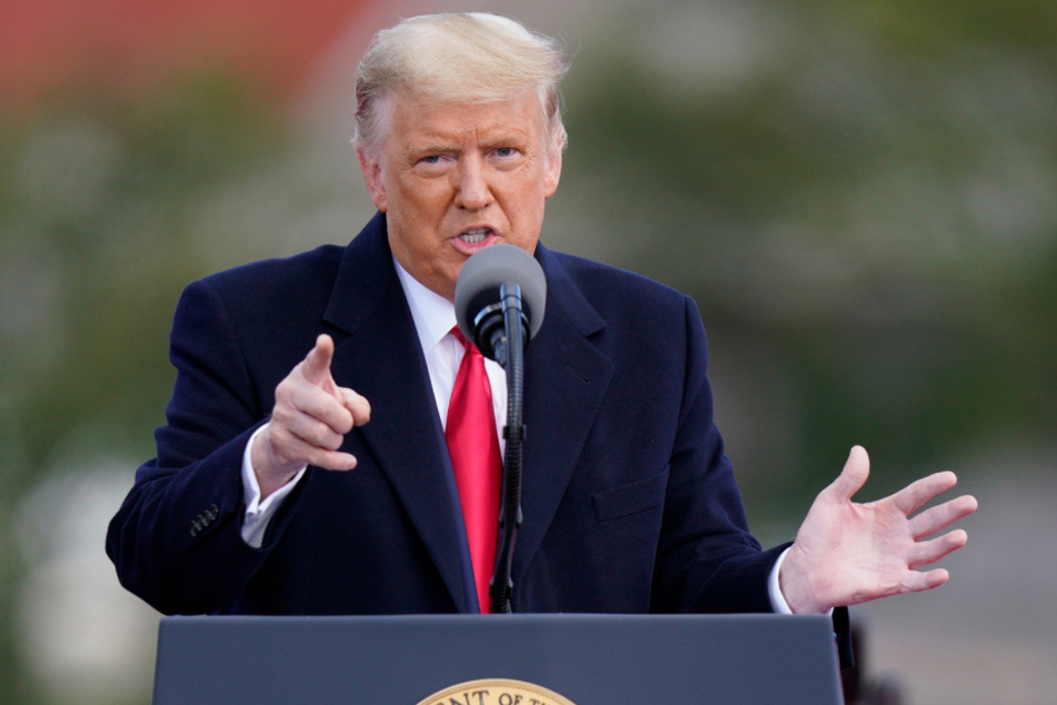 Donald Trump, Präsident der USA, spricht bei einer Wahlkampfveranstaltung.