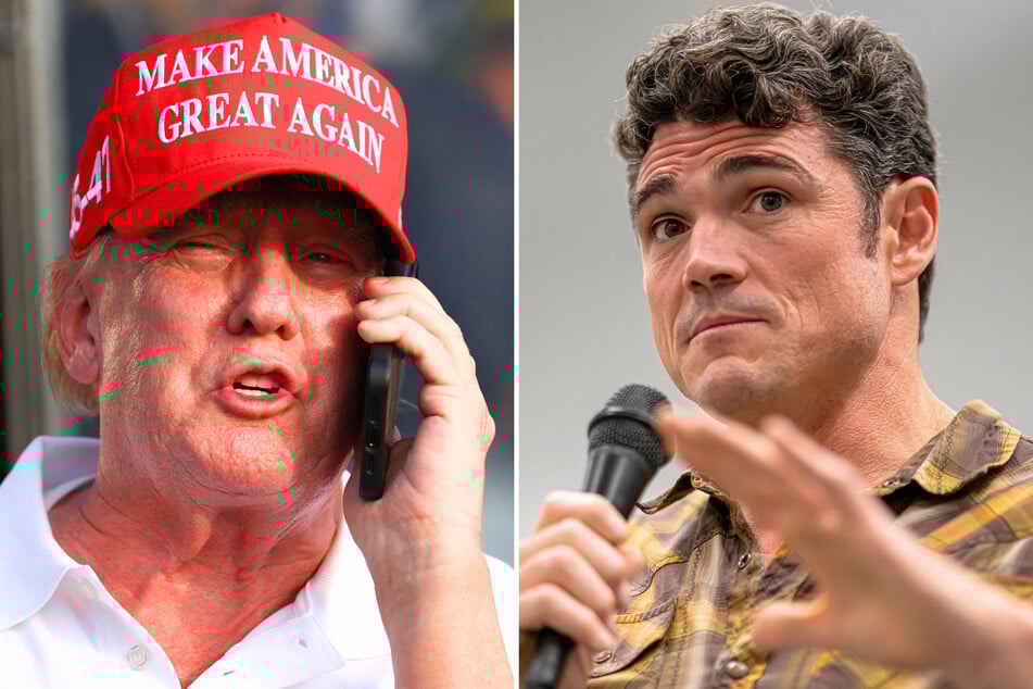 In a recent interview, former intelligence official Joe Kent (r) explained how President Donald Trump (l) reacted after he personally delivered his resignation.