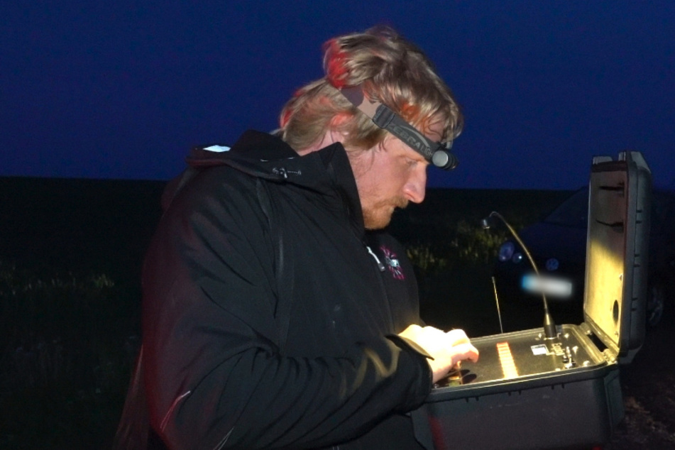 Pyrotechniker Stephan Boden (33) veranstaltete das erste "Erzleuchten" im Erzgebirge.
