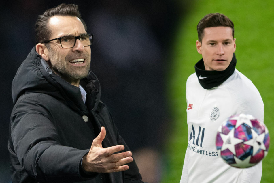 Hertha-Manager Michael Preetz (53, l.) wollte sich auf Nachfrage nicht an den Spekulationen um einen Wechsel von Nationalspieler Julian Draxler (26) beteiligen.
