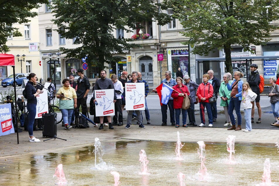 Mit Friedens-Demo: Linke setzten Zeichen und fordern Abrüstung statt Aufrüstung