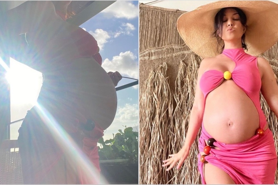 Aloha! Kourtney Kardashian bared her bump while vacationing in Hawaii.