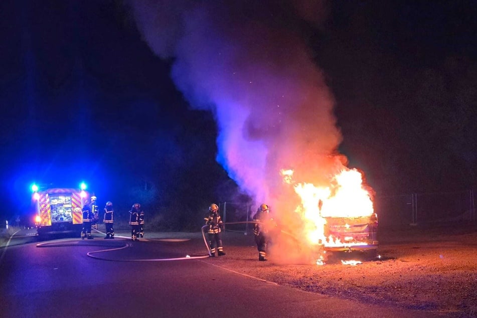 Die Feuerwehr löschte den Brand.