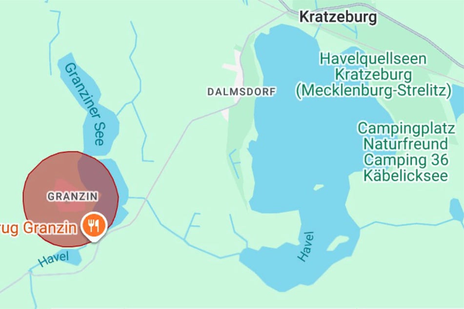 Die Ortslage Granzin musste evakuiert werden.