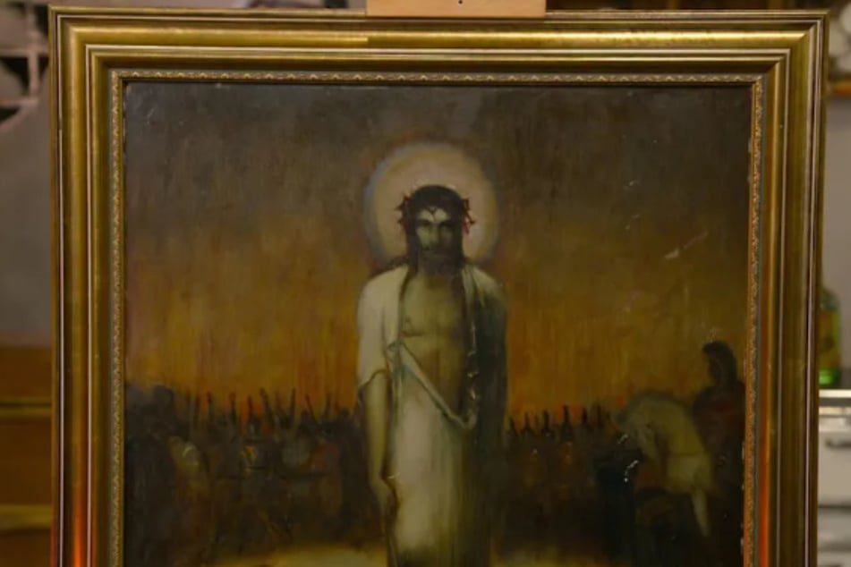 Die über 100 Jahre alte Arbeit des Schweizer Malers Adolf Frey-Moock zeigt ein Abbild des wiederauferstandenen Jesus Christus.