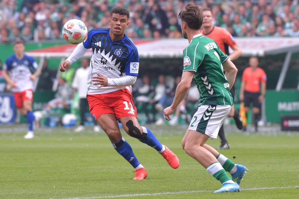 Ransford Königsdörffer hatte bislang die größte Chance für den HSV.