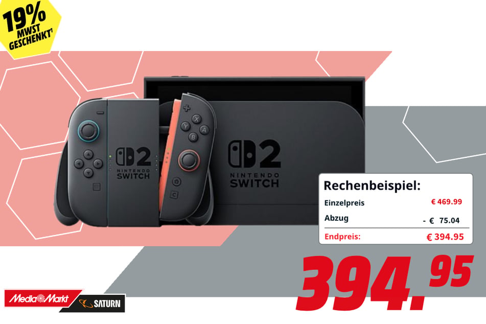 Nintendo Switch 2 für 394,95 Euro.