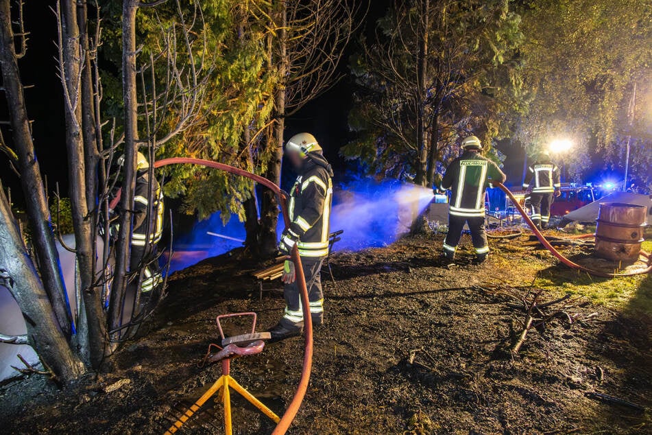 In Rittersgrün löste eine Feuertonne einen Feuerwehreinsatz aus.