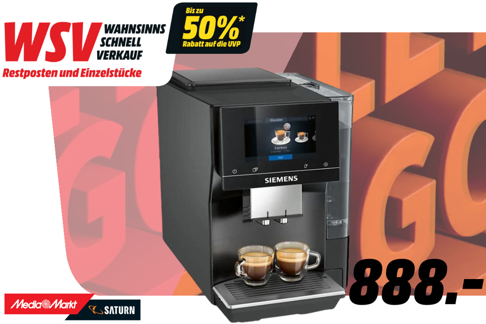 Siemens-Kaffeevollautomat TP703D09 EQ.700 Classic
für 888 Euro.