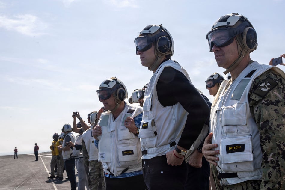 Trump's lead Iran negotiators visited the USS Abraham Lincoln aircraft carrier in the Arabian Sea on Saturday.