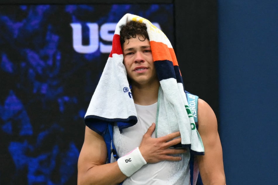 Ben Shelton was visibly emotional after he was forced to retire due to injury.